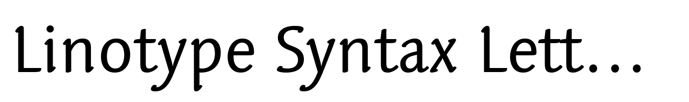Linotype Syntax Letter Regular OsF